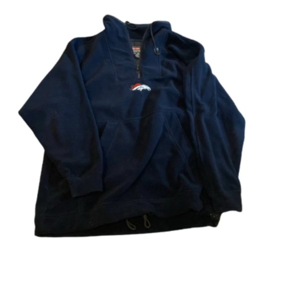 Vintage Denver Broncos QuarterZip Fleece, Adult Mens Large (fits like mens L/XL) - Picture 1 of 1